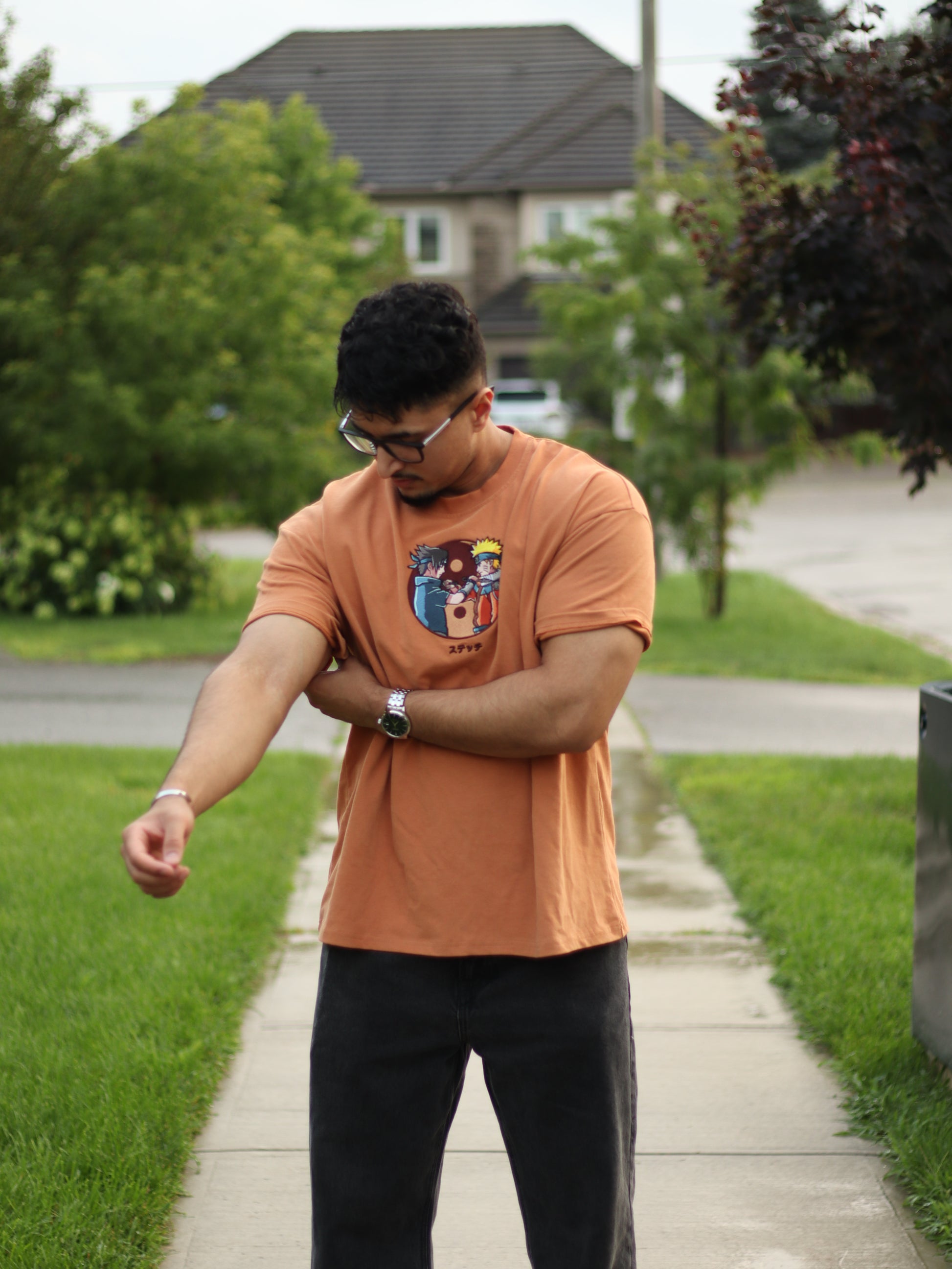 NARUTO x SASUKE 'RIVALS' SHIRT PRE-ORDER (ORANGE)