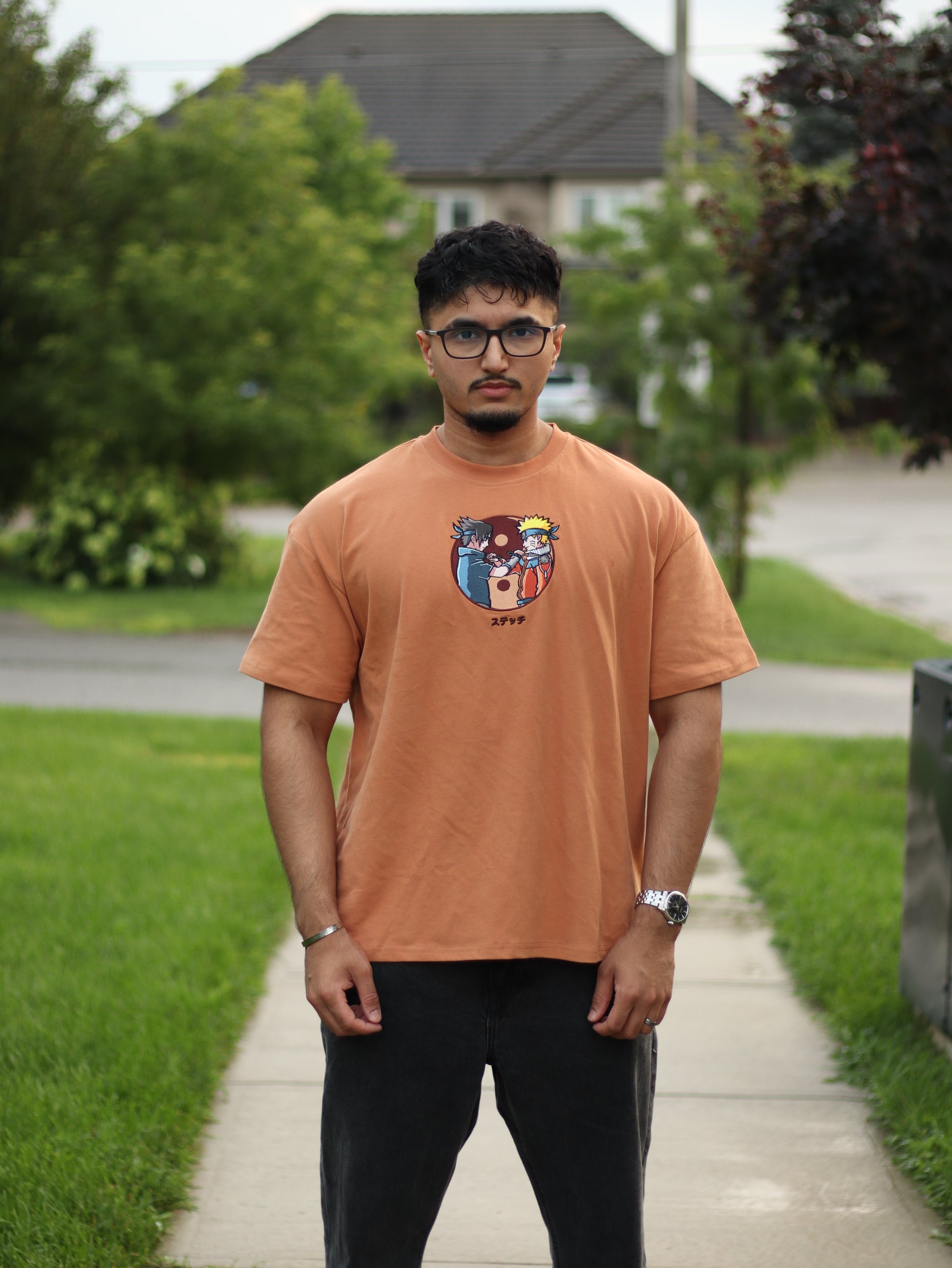 NARUTO x SASUKE 'RIVALS' SHIRT PRE-ORDER (ORANGE)
